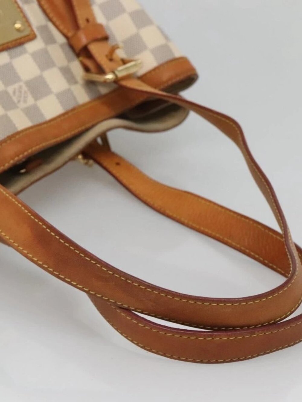 LOUIS VUITTON Damier Azur Hampstead MM Tote Bag N51206 LV Auth ep8433 - Picture 8 of 16